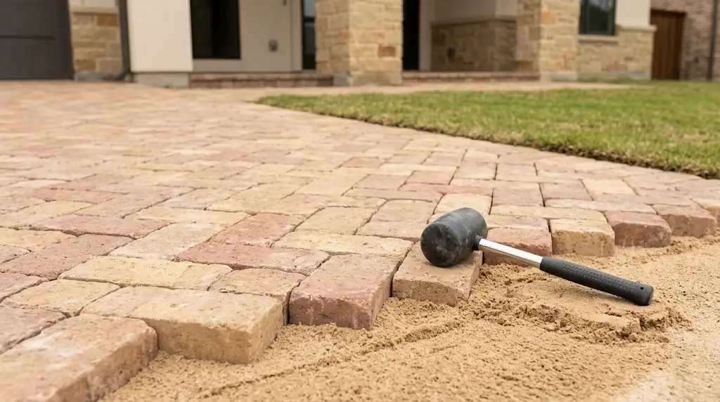 paver driveway installation in mckinney, tx